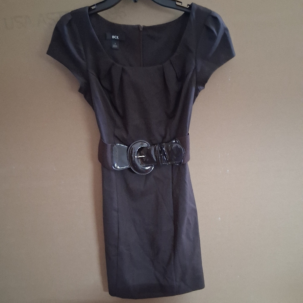 BCX Women's Brown Dress with Belt